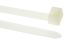 HellermannTyton Cable Tie, Inside Serrated, 365mm x 7.6 mm, Natural Polyamide 6.6 (PA66), Pk-100