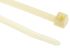 HellermannTyton Cable Tie, Inside Serrated, 200mm x 4.6 mm, Natural PA 4.6, Pk-100
