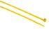 HellermannTyton Cable Tie, Inside Serrated, 390mm x 4.7 mm, Yellow Polyamide 6.6 (PA66), Pk-100