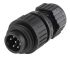 Hirschmann Circular Connector, 6 + PE Contacts, Cable Mount, M22 Connector, Plug, Male, IP67, CA Series