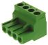 TE Connectivity 4-Way PCB Terminal Block, 15A, Screw Down Terminals, 30 → 12 AWG, Cable Mount
