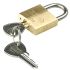 ABUS Messing, Edelstahl Vorhängeschloss mit Schlüssel gleichschließend, Bügel-Ø 5mm x 17mm