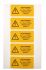 Idento Yellow PVC Safety Labels, ACHTUNG! Vor dem Öffnen Netzstecker ziehen!-Text