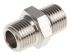 Legris LF3000 Series Straight Threaded Adaptor, R 1/8 Male to R 1/8 Male, Threaded Connection Style