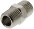 Legris LF3000 Series Straight Threaded Adaptor, R 1/4 Male to R 1/4 Male, Threaded Connection Style