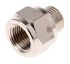 Legris LF3000 Series Straight Threaded Adaptor, G 1/8 Male to G 1/8 Female, Threaded Connection Style