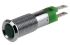 Signal Construct Green Panel Mount Indicator, 24V dc, 8mm Mounting Hole Size, Solder Tab Termination, IP67