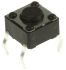 Black Button Tactile Switch, Single Pole Single Throw (SPST) 50 mA @ 12 V dc 0.8mm