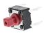Red Button Tactile Switch, Single Pole Single Throw (SPST) 50 mA @ 12 V dc 3.8mm