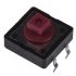 Red Plunger Tactile Switch, SPST 50 mA @ 12 V dc 3mm