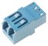 Amphenol száloptikai adapter, típus: LC - LC, Egyszeres üzemmód, Kék