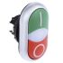 Cabezal de pulsador Eaton serie RMQ Titan M22, Ø 22mm, de color Verde, Rojo, Doble, Momentáneo, IP66