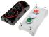 Eaton Momentary Enclosed Push Button - SPDT, Plastic, 3 Cutouts, Red/White/Green, O/lamp/I, IP69K