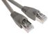 RS PRO Cat5e Straight Male RJ45 to Straight Male RJ45 Ethernet Cable, STP, Grey, 1m