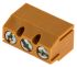 Weidmuller PM 5.08 Series PCB Terminal Block, 3-Contact, 5.08mm Pitch, Through Hole Mount, 1-Row, Screw Termination