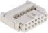 Connecteur IDC HARTING Femelle, 14 contacts, 2 rangées, pas 2.54mm, Montage sur câble, série SEK-18