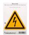 Advarselsskilt, , Piktogram Symbol, Sort/gul, PVC, 1, 100 mm x 100mm Elektrisk Etiket