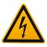 Wolk Gefahren-Warnschild, Aluminium 'Gefahr durch Elektrizität', 200 mm x 200mm
