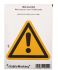 Señal de advertencia, tipo etiqueta con pictograma: Advertencia, autoadhesivo, 100mm x 100 mm