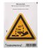 Panneau de danger, avec pictogramme : Subtances corrosives, Auto-adhésif