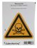 Wolk Gefahren-Warnschild, PVC selbstklebend 'Giftig', 100 mm x 100mm