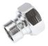 Straight Male Hose Coupling 1in Straight Coupler, 1 in BSP Female, Chrome Plated Brass