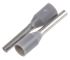 Weidmuller Insulated Crimp Bootlace Ferrule, 8mm Pin Length, 1.2mm Pin Diameter, 0.75mm² Wire Size, Grey