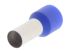 Weidmuller Insulated Crimp Bootlace Ferrule, 12mm Pin Length, 5.8mm Pin Diameter, 16mm² Wire Size, Blue