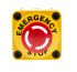 APEM A01ES Series Emergency Stop Push Button, 1NC, Surface Mount, IP65