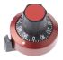 Atoms Potentiometer Drehknopf Rot, Zeiger Weiß x 25mm