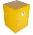 RS PRO Yellow Steel Lockable 1 Door Flammable Cabinet, 609mm x 457mm x 457mm