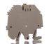 Weidmuller W Series Brown Disconnect Terminal Block, 4mm², Single-Level, Screw Termination