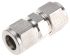 Parker Stainless Steel Pipe Fitting, Straight Union 3/4-20in