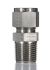 Parker Stainless Steel Pipe Fitting, Straight Coupler NPT 1/2in