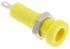 Staubli Yellow Female Banana Socket, 4 mm Connector, Solder Termination, 25A, 30 V, 60V dc, Nickel Plating