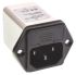 Schaffner IEC/EN 60939  IEC Filter Stecker 5 x 20mm Sicherung, 250 V ac / 2A, Tafelmontage / Flachsteck-Anschluss