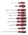 RS PRO Engineers Slotted Flared; Slotted Parallel; Pozidriv Screwdriver Set 10 Piece