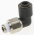 Legris LF3000 Series Elbow Threaded Adaptor, R 1/8 Male to Push In 6 mm, Threaded-to-Tube Connection Style