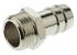 Legris LF3000 Series Straight Threaded Adaptor, G 1/2 Male to Push In 15 mm, Threaded-to-Tube Connection Style