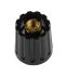 RS PRO 14.7mm Black Potentiometer Knob for 6mm Shaft