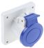 Scame IP44 Blue Panel Mount 2P+E Industrial Power Socket, Rated At 16A, 230 V