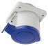 Scame IP44 Blue Panel Mount 2P+E Industrial Power Socket, Rated At 32A, 230 V