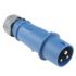 MENNEKES, AM-TOP IP44 Blue Cable Mount 3P Industrial Power Plug, Rated At 16.0A, 230.0 V