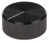 RS PRO 30mm Black Potentiometer Knob for 6.4mm Shaft Splined