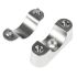 RS PRO Silver 316 Stainless Steel Saddle Clamp, 25mm Max. Bundle