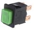 Marquardt Illuminated Push Button Switch, Latching, DPDT, Green LED, 230V