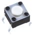 Black Button Tactile Switch, Single Pole Single Throw (SPST) 50 mA @ 24 V dc 0.7mm