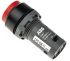 ABB Compact Red Non-Illuminated Push Button, 22mm Cutout, Momentary Actuation, NO/NC, Round Style