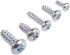 RS PRO Bright Zinc Plated, Clear Passivated Steel Pan Head Thread Forming Screw, No.4, No.6, No.8, No.10 x