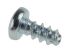 RS PRO Bright Zinc Plated, Clear Passivated Steel Pan Head Thread Forming Screw, N°4 x 6mm Long